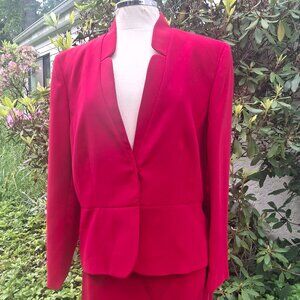 NWT Size 18 Tahari Red Skirt Suit